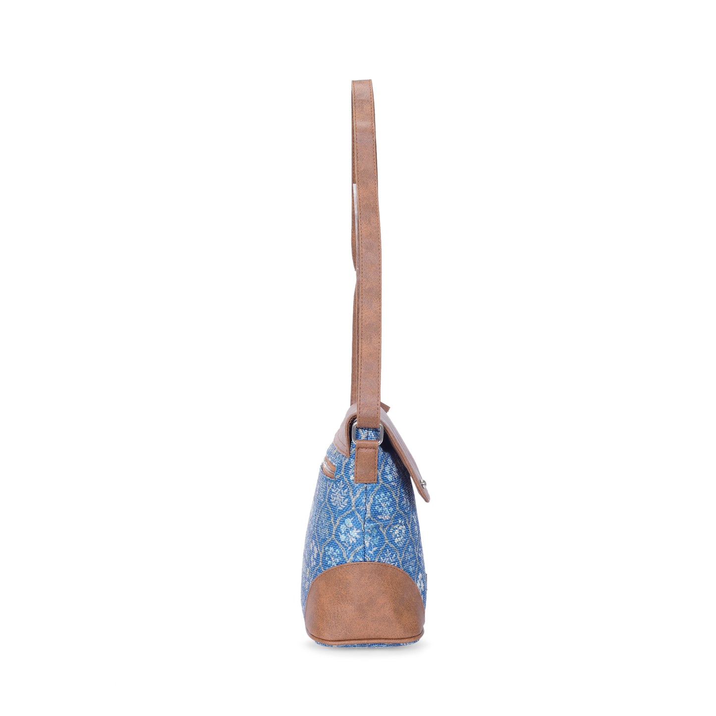 Sling Bag with Flap - Blue Flowers (BOGO)