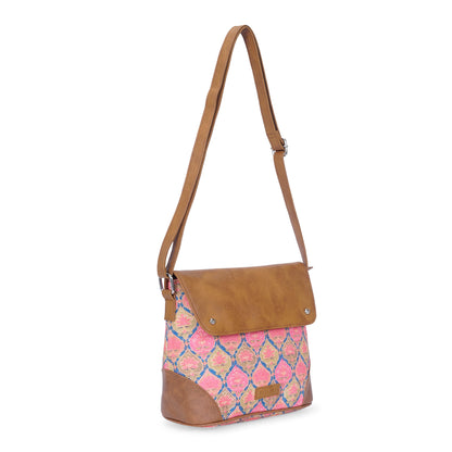 Sling Bag with Flap - Ruhani Pink (BOGO)