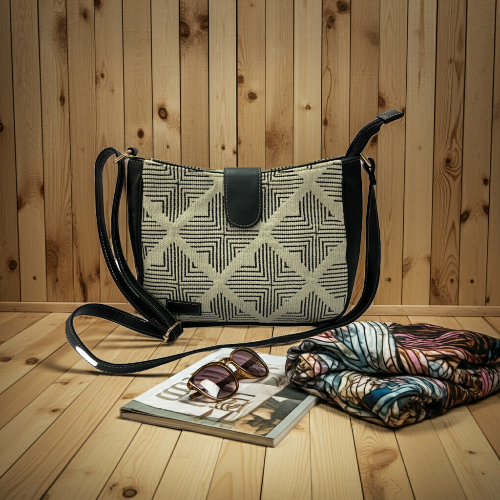 Artisan Weave Sling Bag - Duo Tone