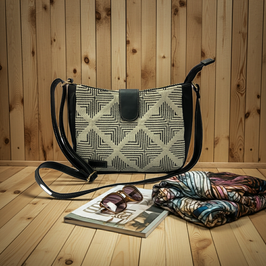 Artisan Weave Sling Bag - Duo Tone