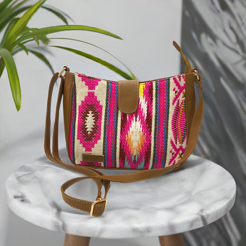 Artisan Weave Sling Bag - Spectrum Fusion