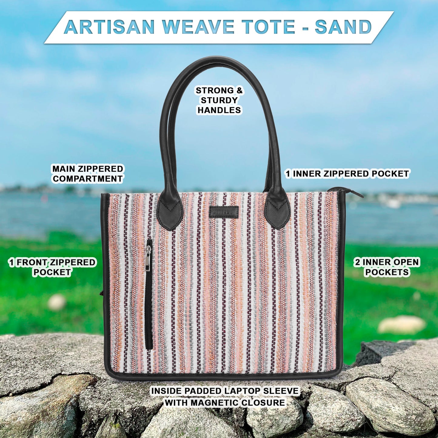 Artisan Weave Tote - Sand