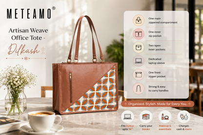 Artisan Weave Office Tote - Dilkash