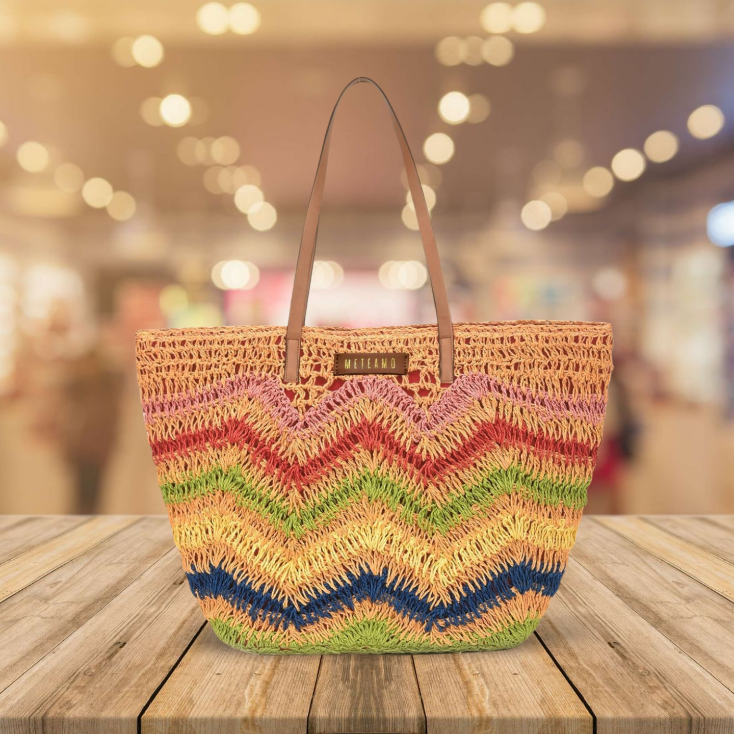 Azya - Multicolor Raffia Tote Bag