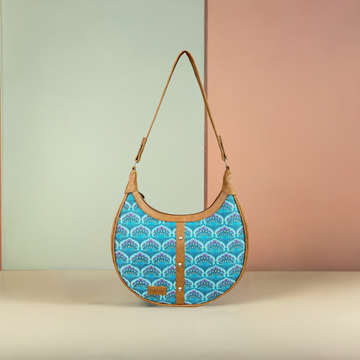 Imprint Baguette - Blue Lotus - Hobo Shoulder Bag