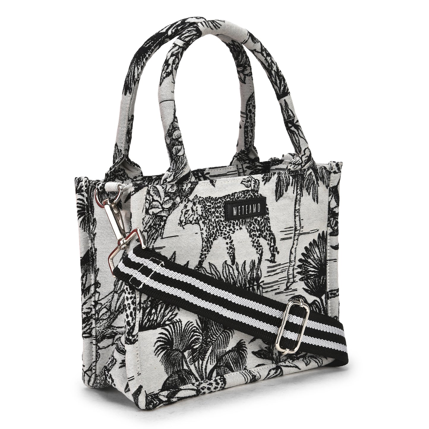 Vufia - Black & White Jacquard Box Bag - Small