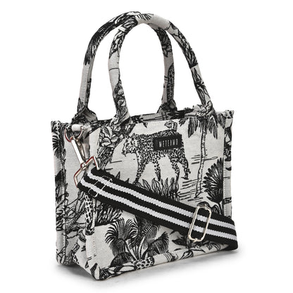 Vufia - Black & White Jacquard Box Bag - Small