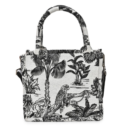 Vufia - Black & White Jacquard Box Bag - Small