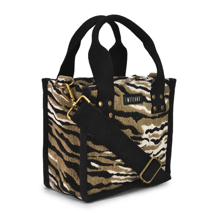 Anileo - Brown & Black Jacquard Box Bags - Set of 3