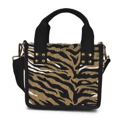 Anileo - Brown & Black Jacquard Box Bag - Small