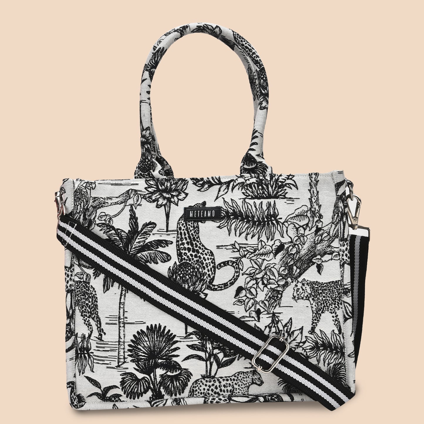 Vufia - Black & White Jacquard Box Bag - Medium