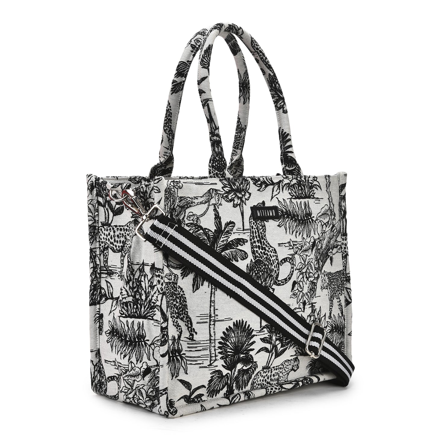 Vufia - Black & White Jacquard Box Bag - Medium