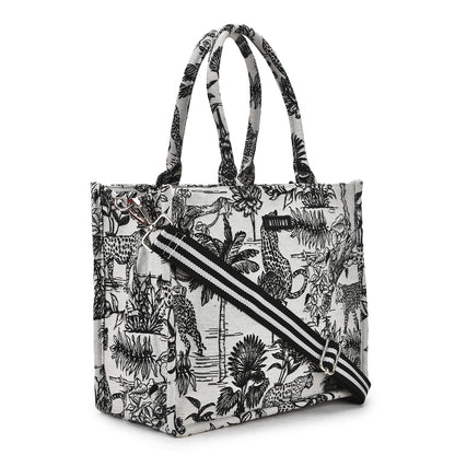 Vufia - Black & White Jacquard Box Bag - Medium
