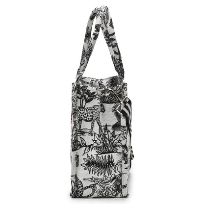 Vufia - Black & White Jacquard Box Bag - Medium