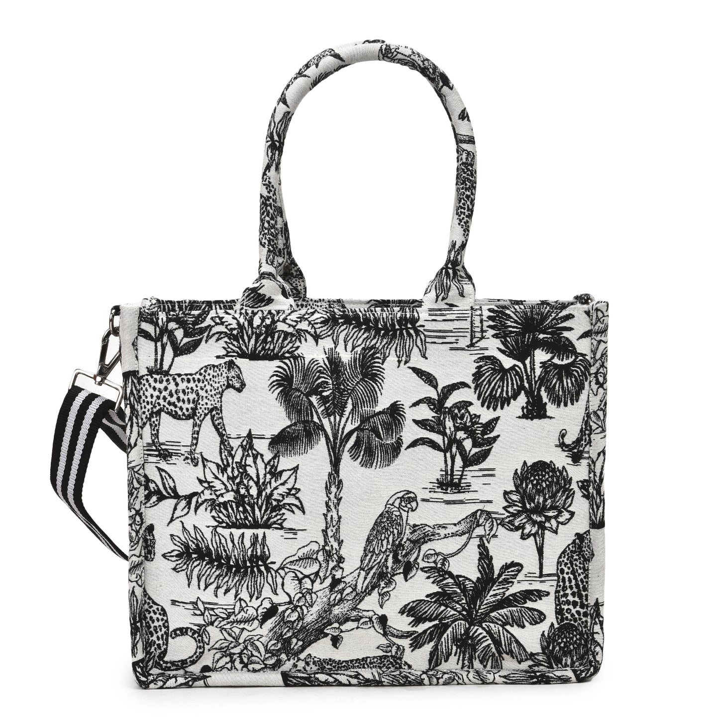 Vufia - Black & White Jacquard Box Bag - Medium