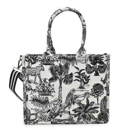 Vufia - Black & White Jacquard Box Bag - Medium