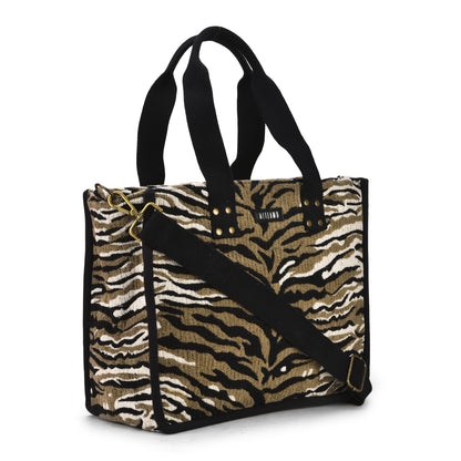 Anileo - Brown & Black Jacquard Box Bags - Set of 3