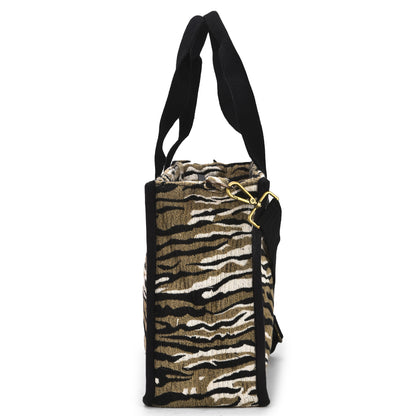 Anileo - Brown & Black Jacquard Box Bag - Medium