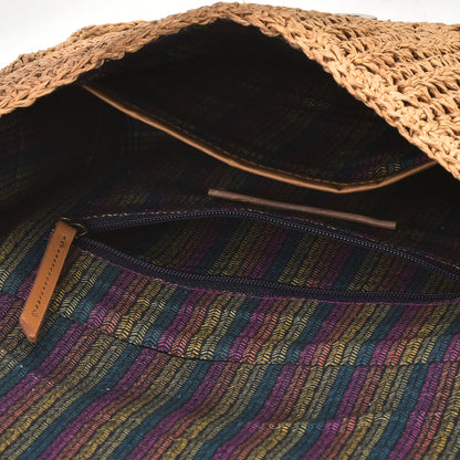 Zerjin - Indigo Raffia Sling Bag