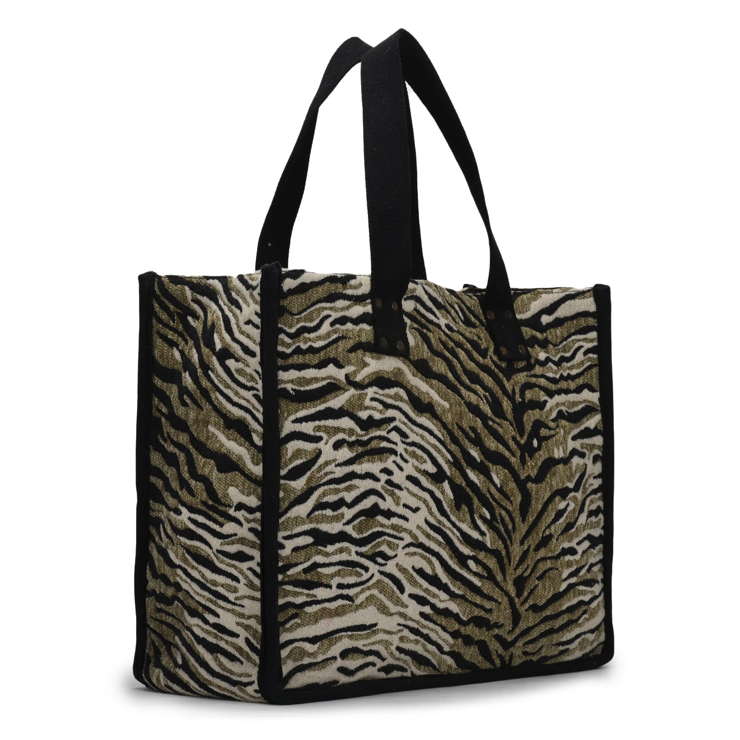 Anileo - Brown & Black Jacquard Box Bags - Set of 3