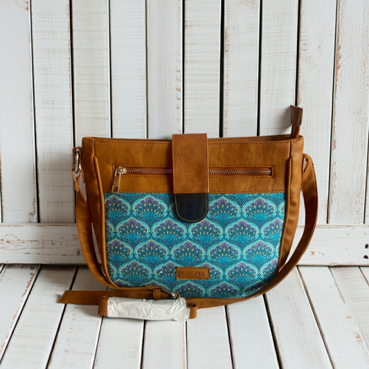 Crossbody Sling Bag - Blue Lotus
