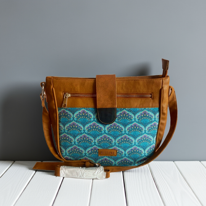 Crossbody Sling Bag - Blue Lotus (BOGO)
