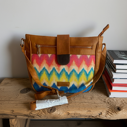 Crossbody Sling Bag - Multicolor Chevron (BOGO)