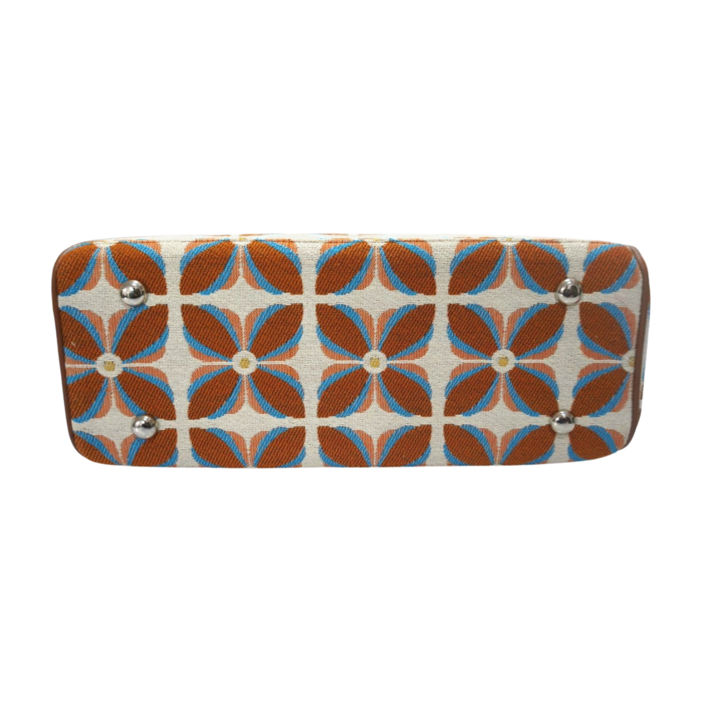 Vintage Petal Tote - Burnt Orange (with front pocket)