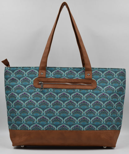 Blue Lotus - Tote Bag with Mini Pouch