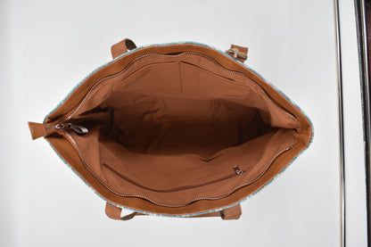 Multicolor Chevron - Tote Bag with Mini Pouch