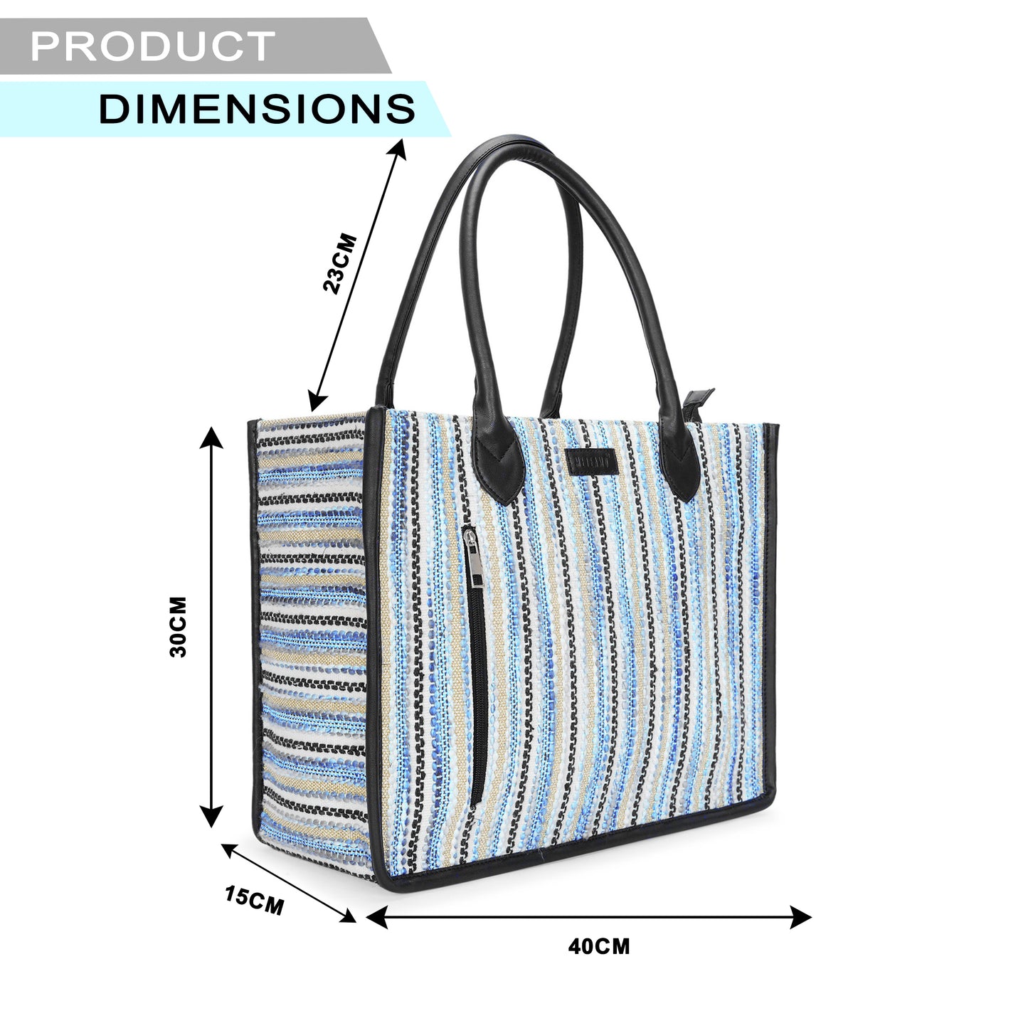 Artisan Weave Tote - Blue Wave