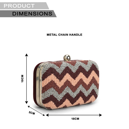 Wavy Beads - Tricolor Clutch Bag
