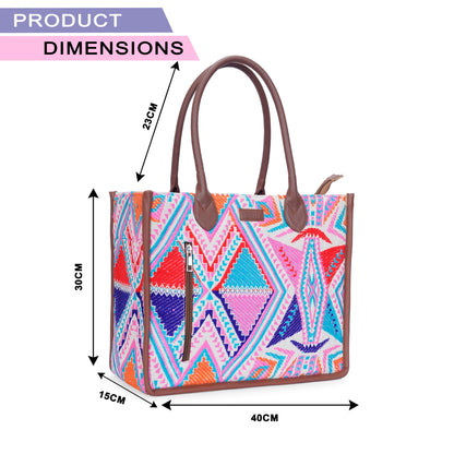 Artisan Weave Tote - Rose