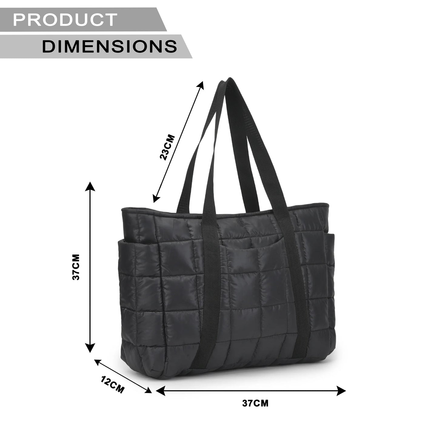 Fumadora Black - Checkered Box Fancy Puffer Handbag