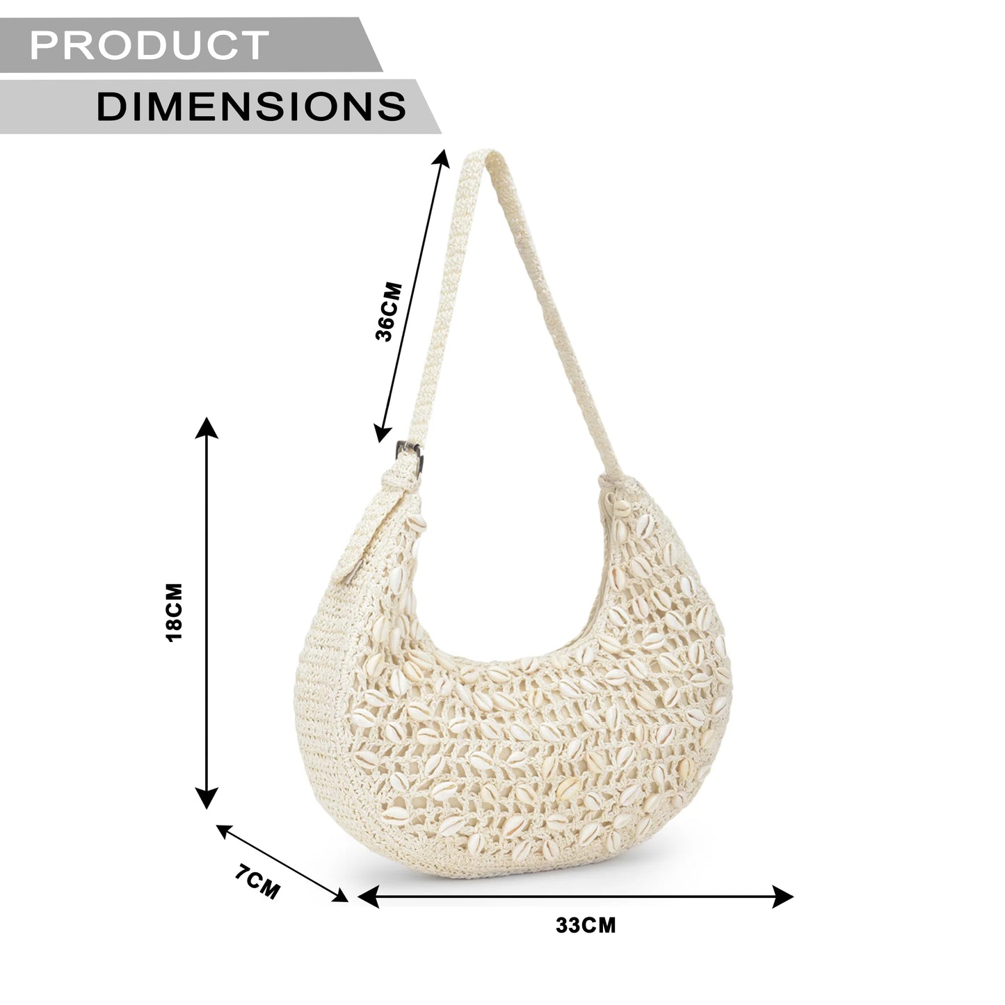 Araah- Raffia & Seashell Shoulder Bag