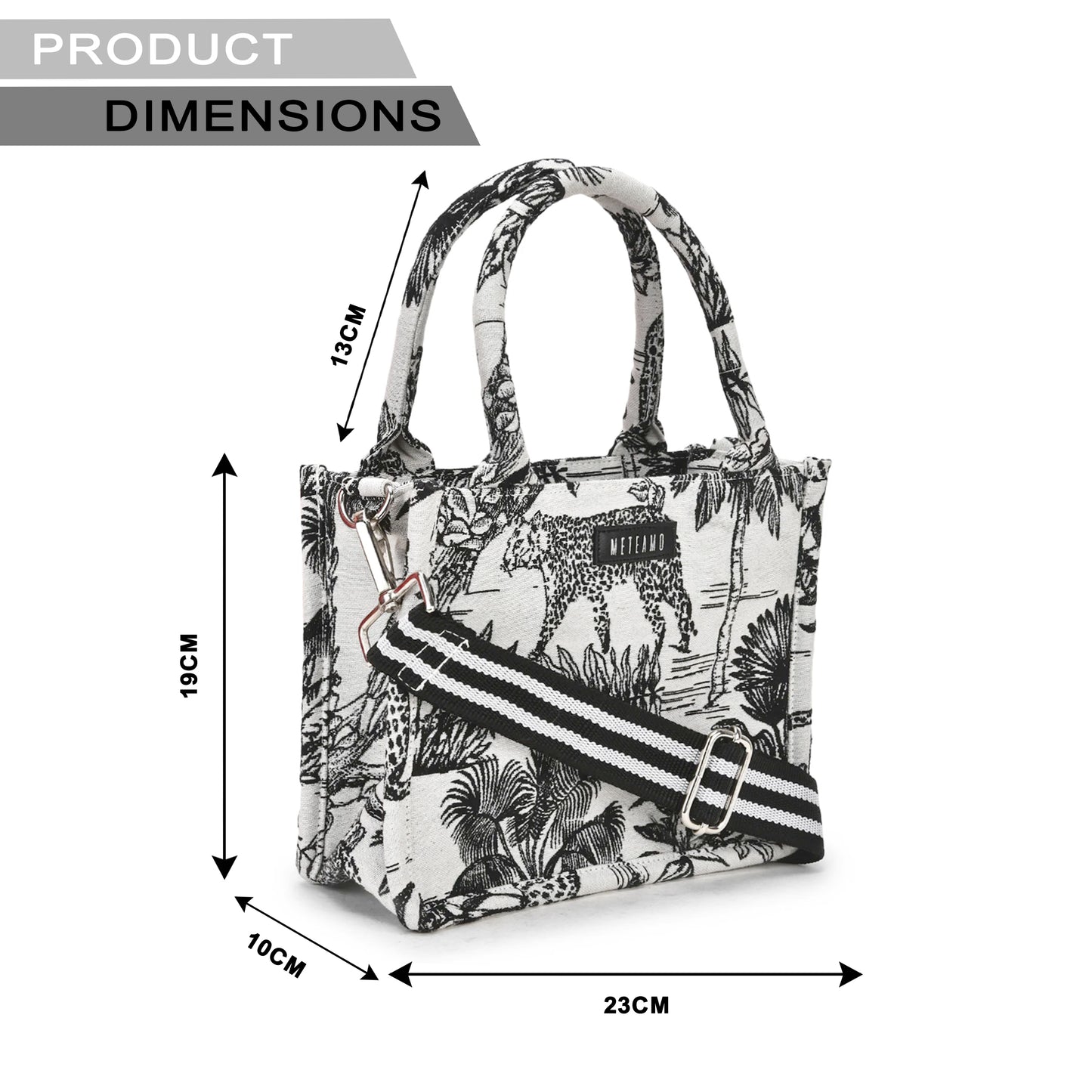 Vufia - Black & White Jacquard Box Bag - Small