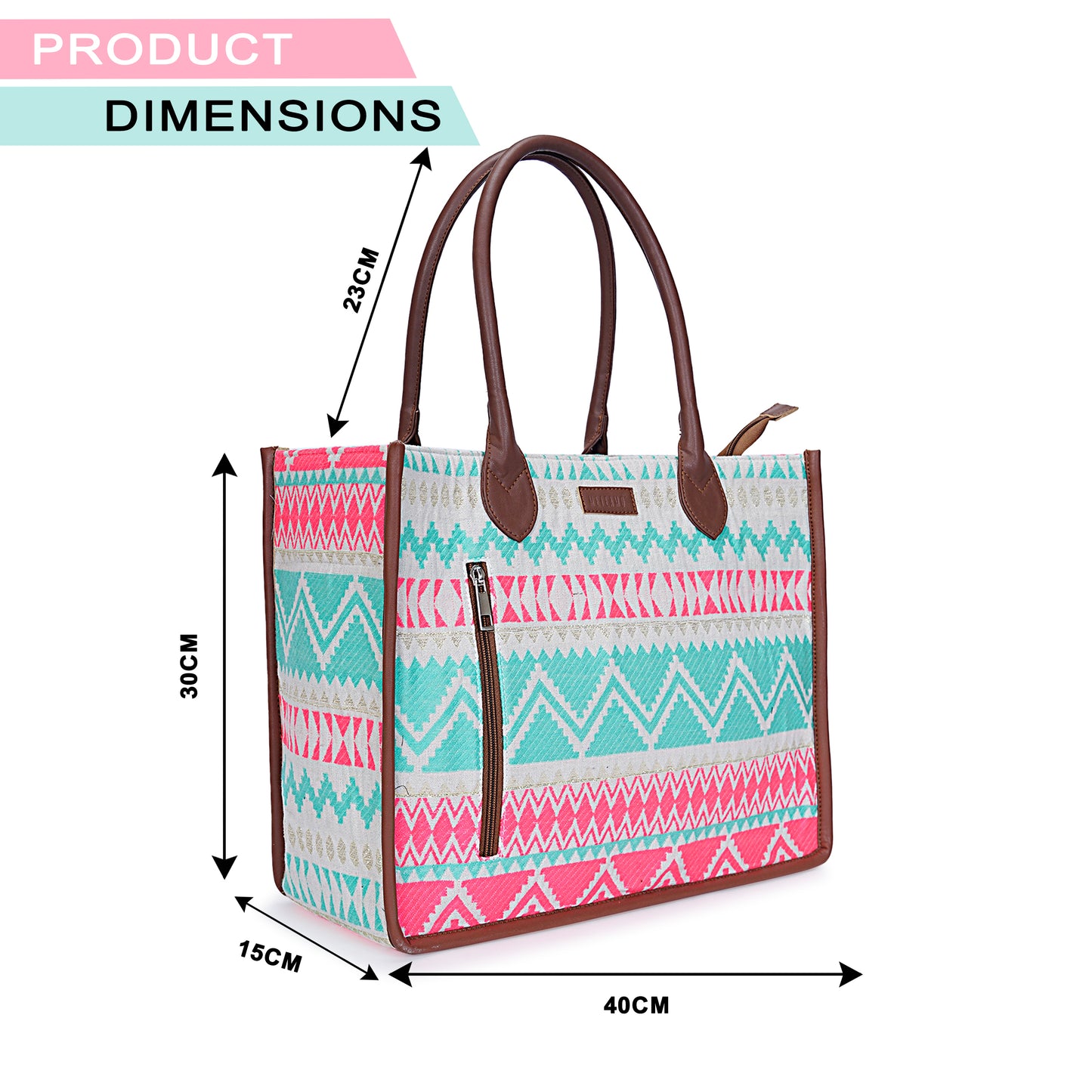 Artisan Weave Tote - Mint Blush