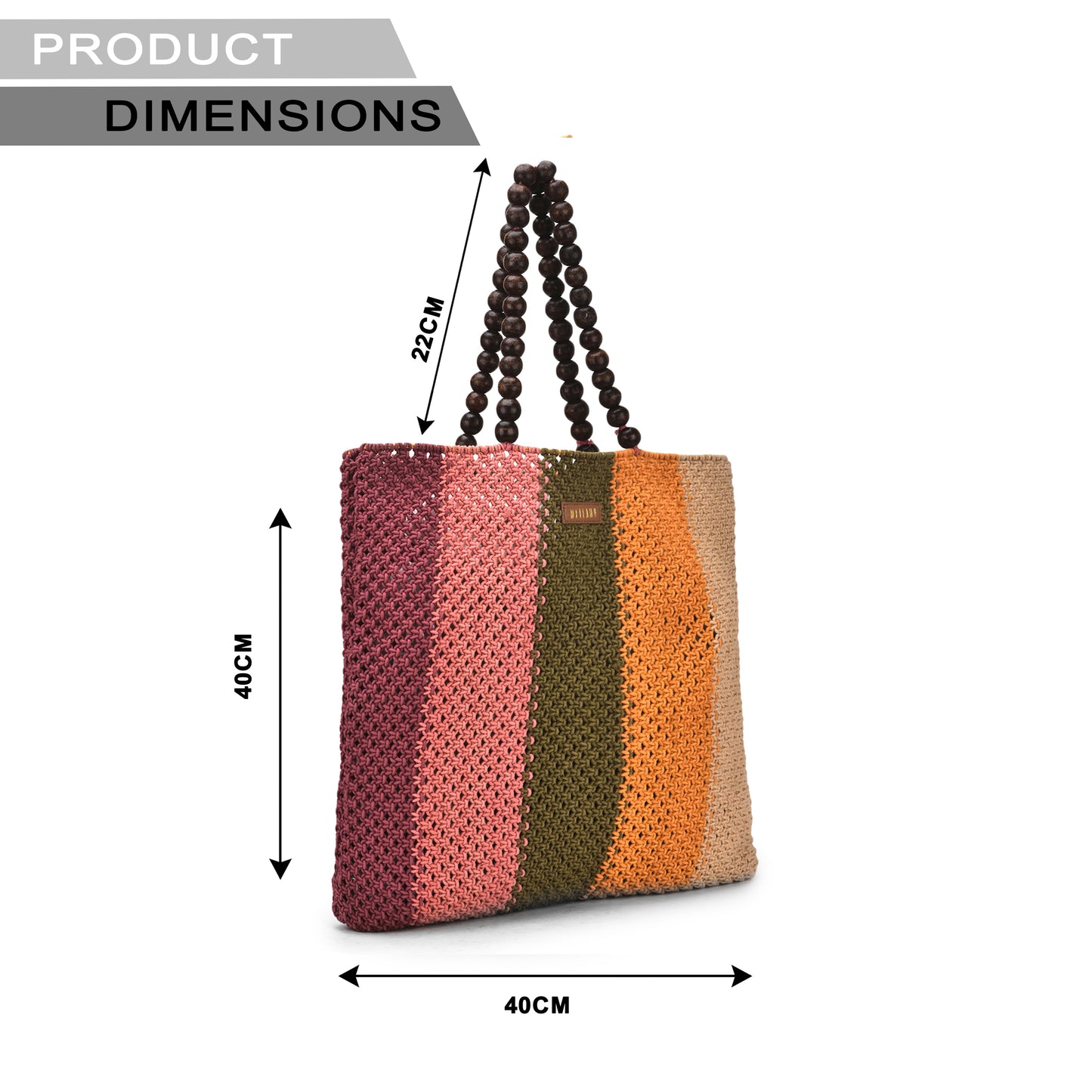 Mahad - Multicolor Macrame Tote Handbag