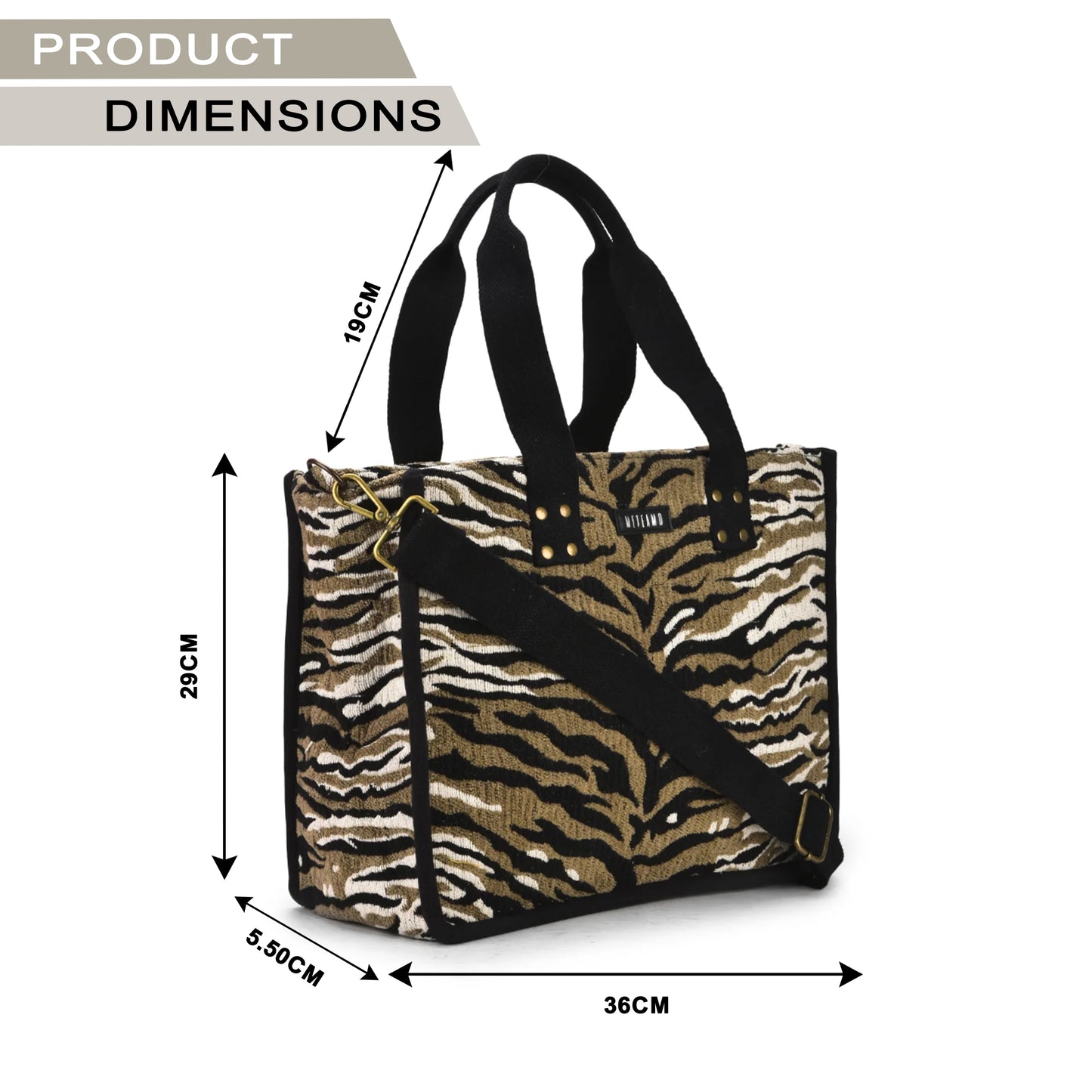 Anileo - Brown & Black Jacquard Box Bags - Set of 3