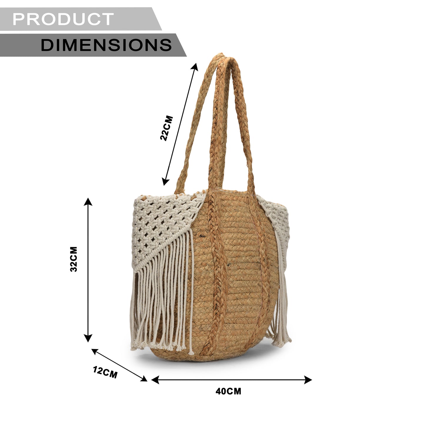 Macju - Jute & Macrame Handbag