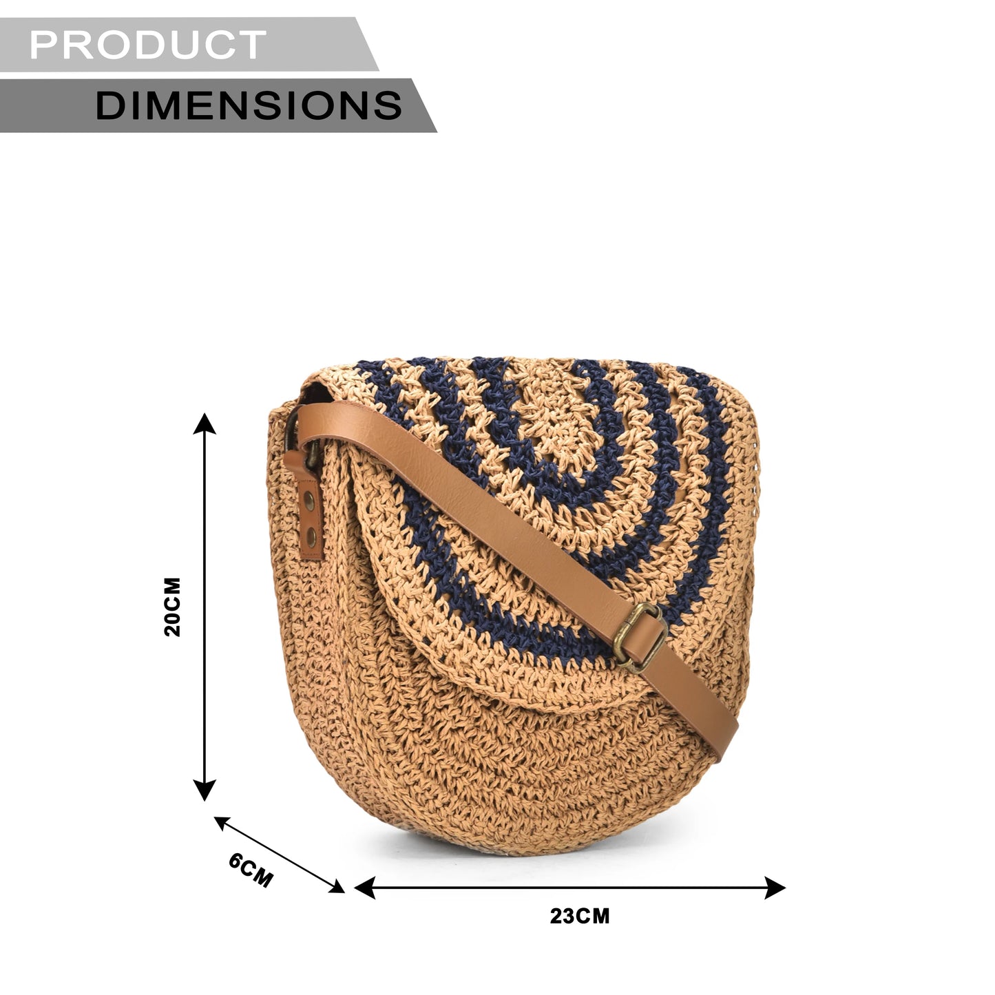 Zerjin - Indigo Raffia Sling Bag