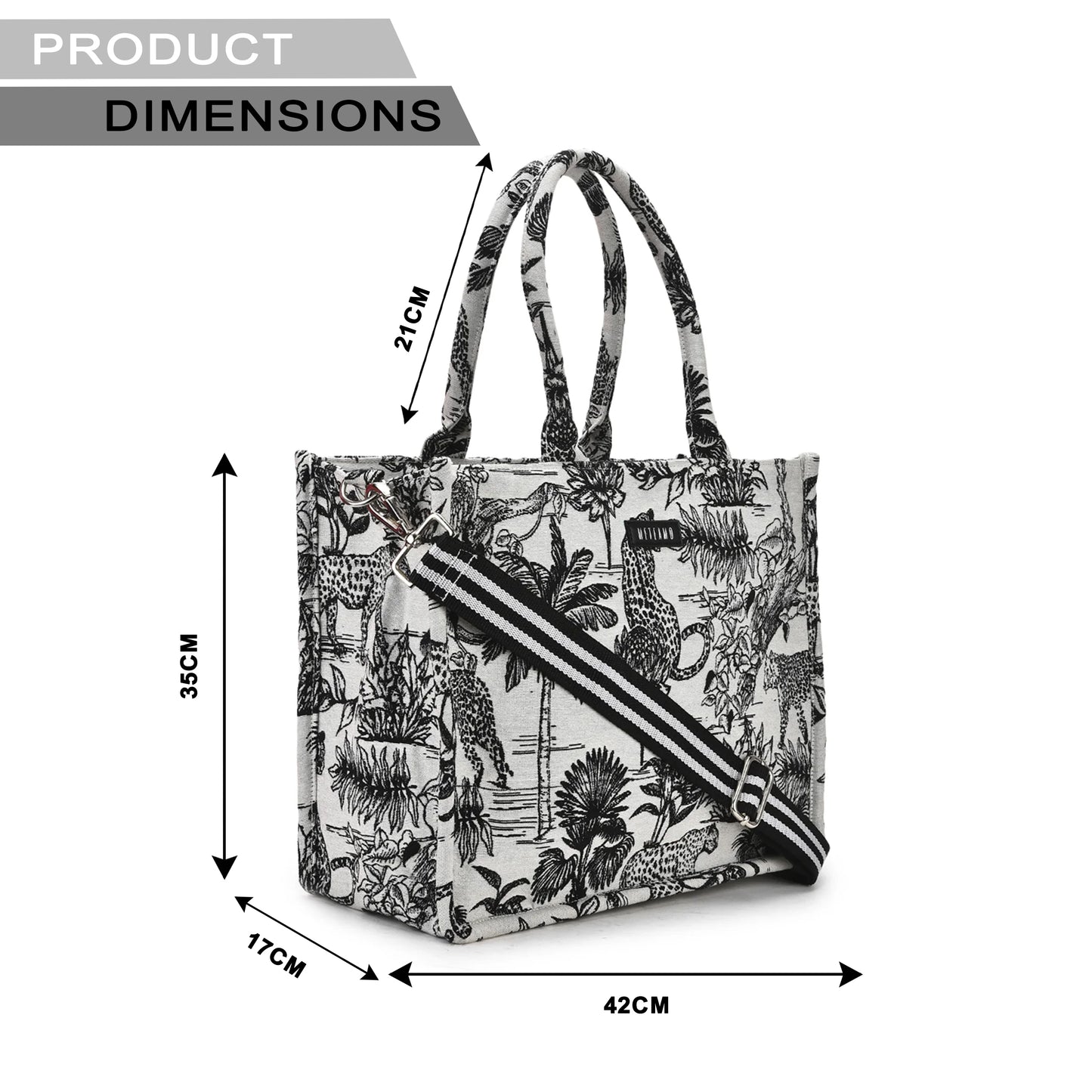 Vufia - Black & White Jacquard Box Bag - Medium