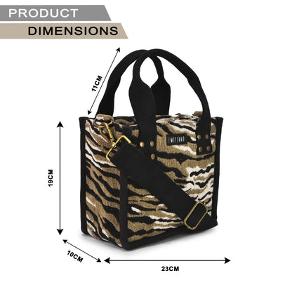 Anileo - Brown & Black Jacquard Box Bags - Set of 3