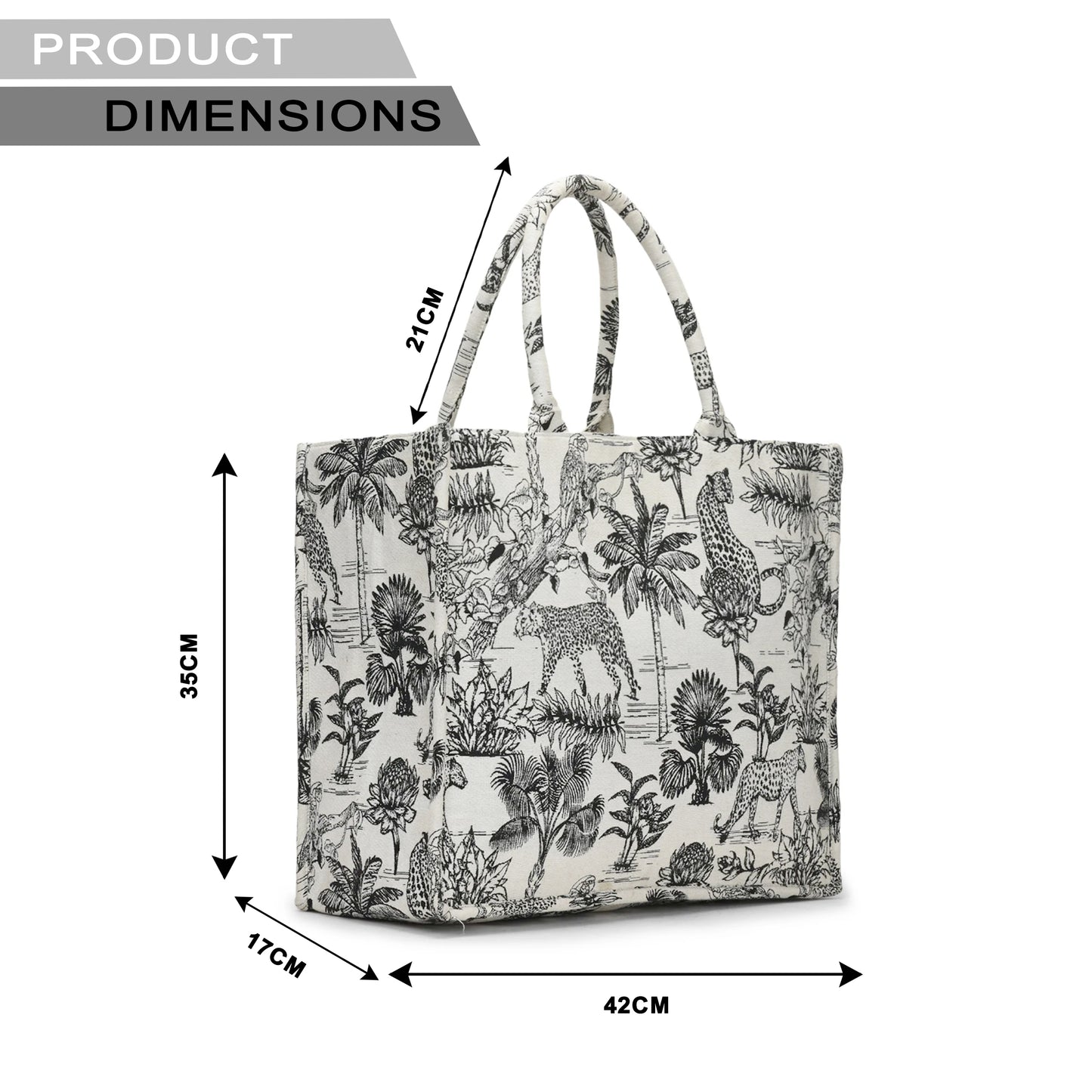 Vufia - Black & White Jacquard Box Bag - Jumbo