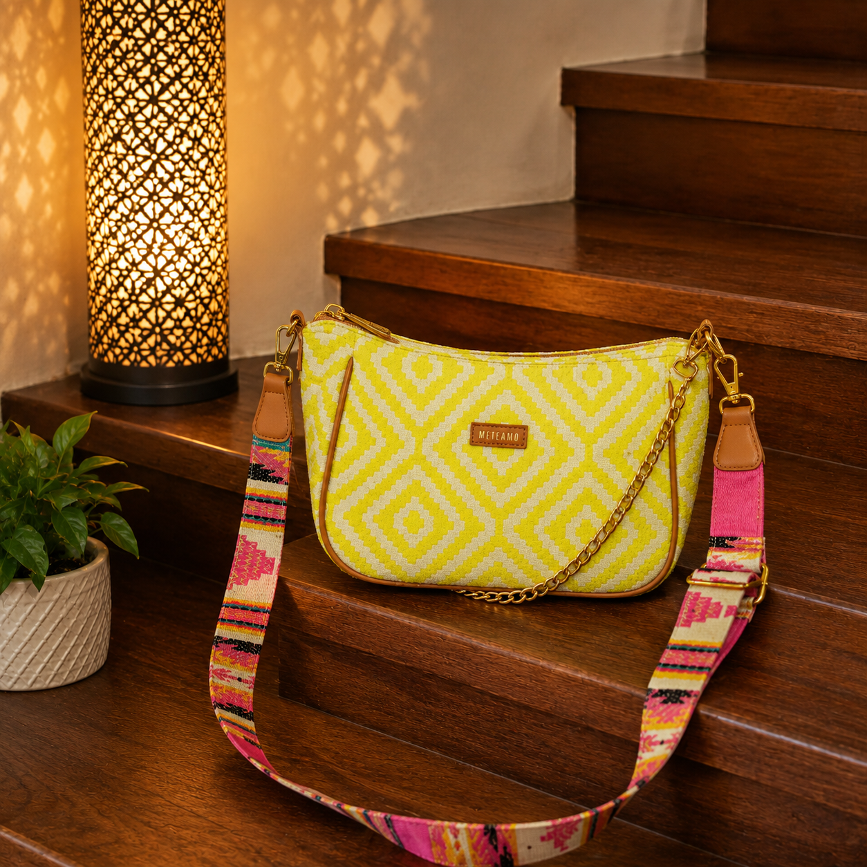 Golden Sunshine - Jacquard Sling Bag