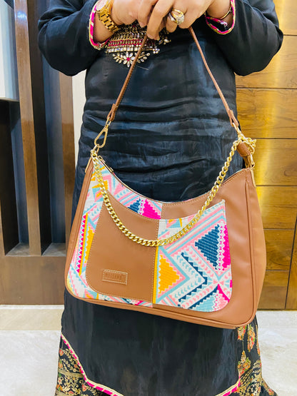 Crescent Baguette - Pink Trivia - Everyday Shoulder Bag (BOGO)