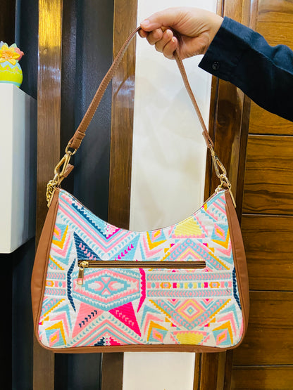 Crescent Baguette - Pink Trivia - Everyday Shoulder Bag (BOGO)