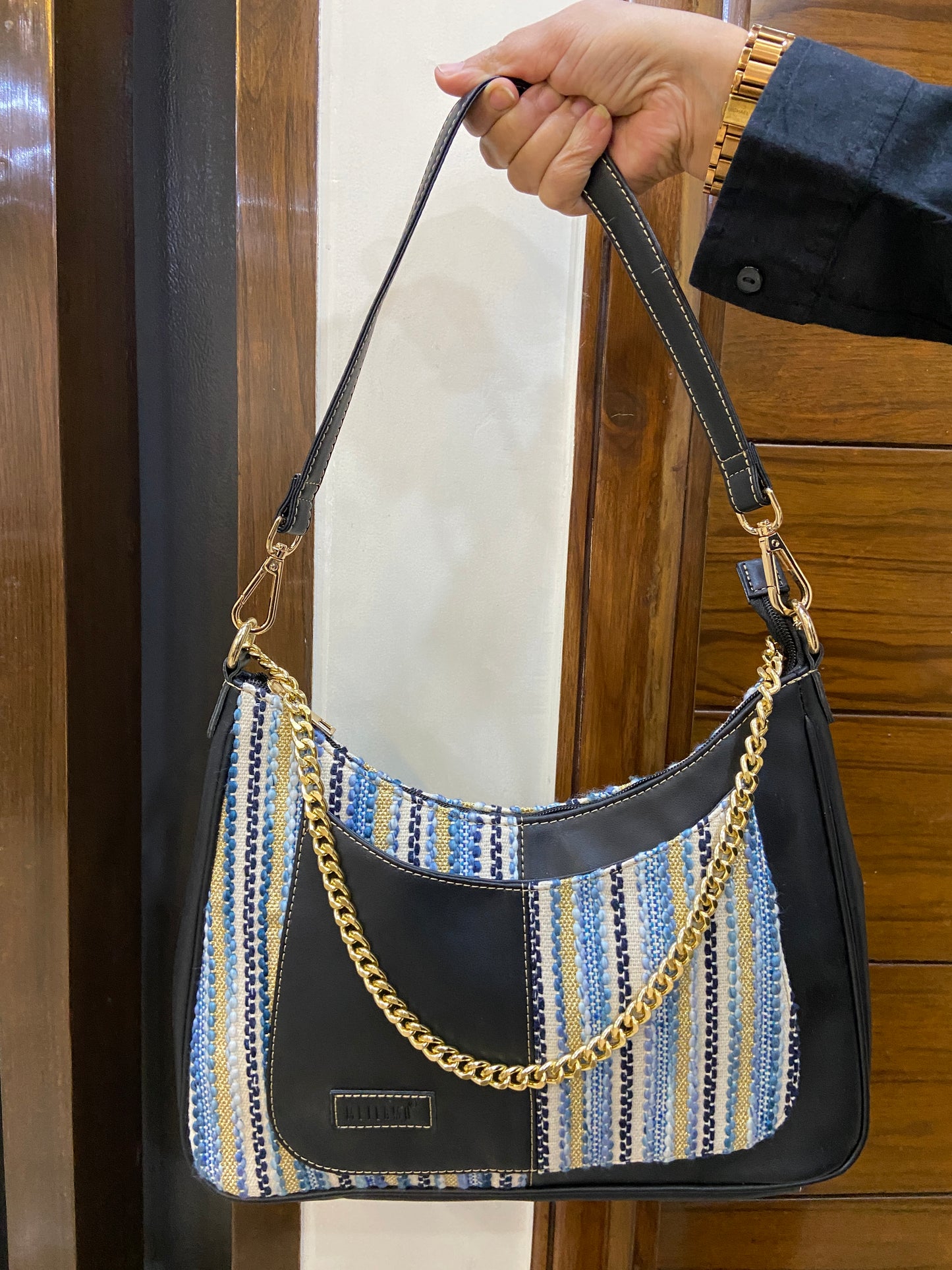 Crescent Baguette - Blue Wave - Everyday Shoulder Bag