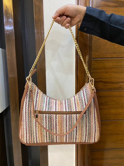 Crescent Baguette - Sand - Everyday Shoulder Bag (BOGO)