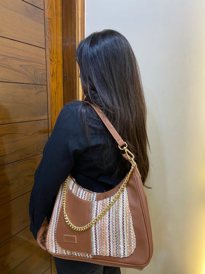 Crescent Baguette - Sand - Everyday Shoulder Bag (BOGO)